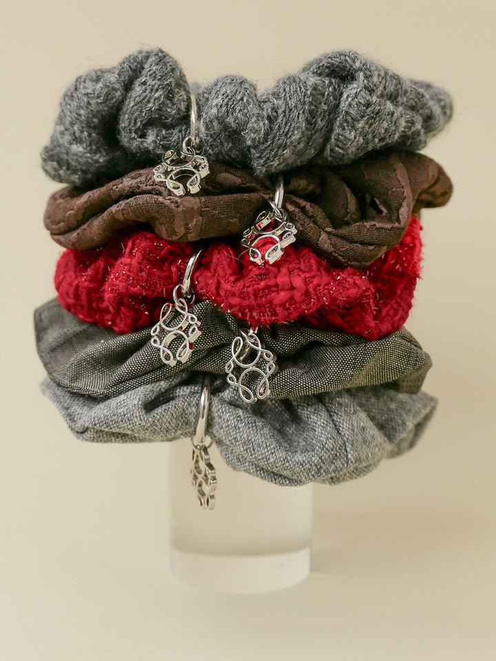 The Brown Jacquard Monogram Scrunchie
