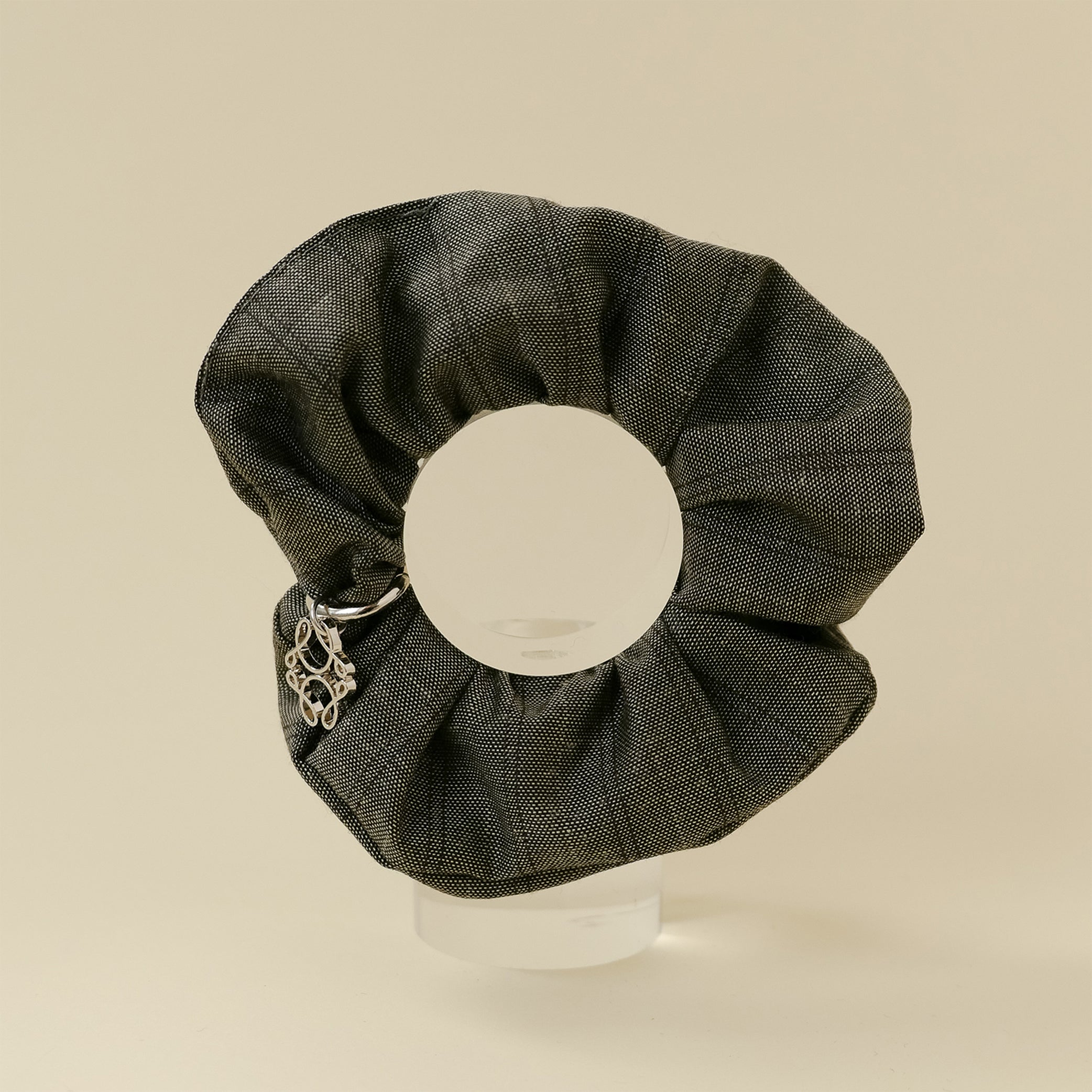 The Striped Wool Monogram Scrunchie