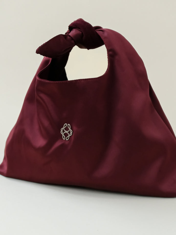 The Burgundy Monogram Pouch
