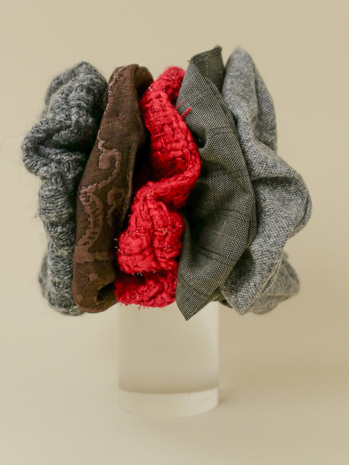 The Brown Jacquard Monogram Scrunchie